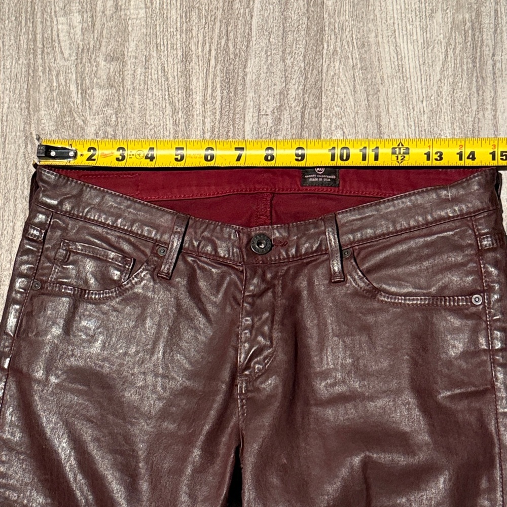 AG Adriano Goldschmied Women's Deep Burgundy Skinny Jeans - Picture 7 of 14